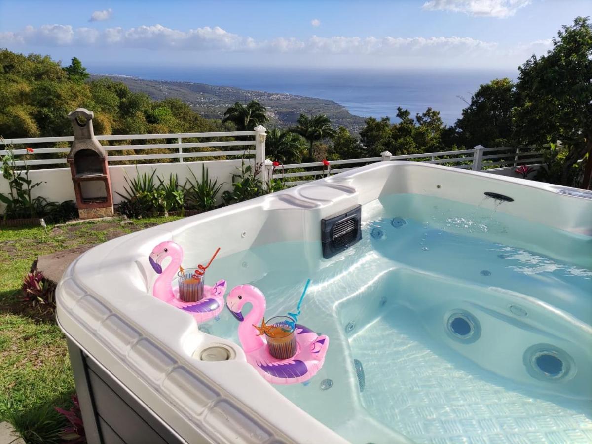 Belavue & Spa Prive, Avec Vue Panoramique Sur Mer, Jardin Creole Paysager, Jacuzzi Prive Bouillante Exterior photo